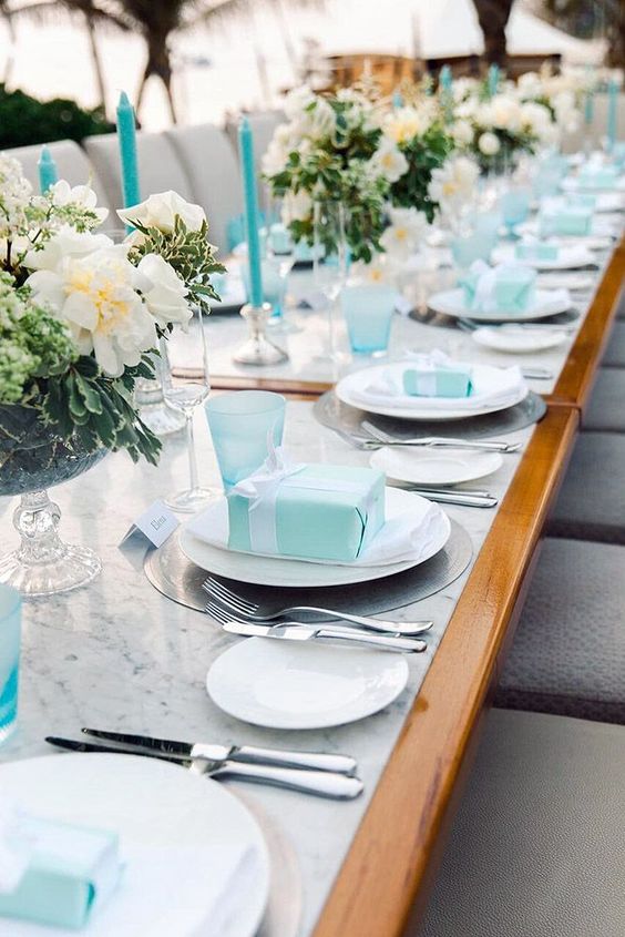 Tiffany Blue Gift Boxes for Tiffany Blue Wedding Color Palettes 2024