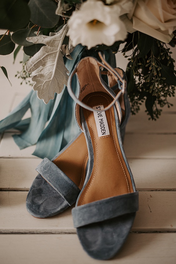 slate blue bridal shoes for rustic themed wedding colors for 2025 sage green and slate blue