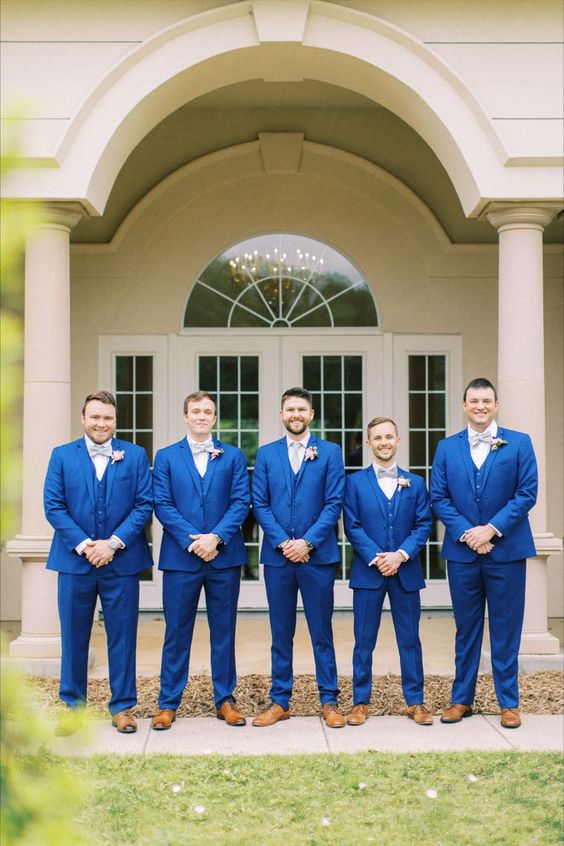 navy blue bridegroom and groomsmen suits for navy blue wedding colors for 2025 navy blue dark green and white