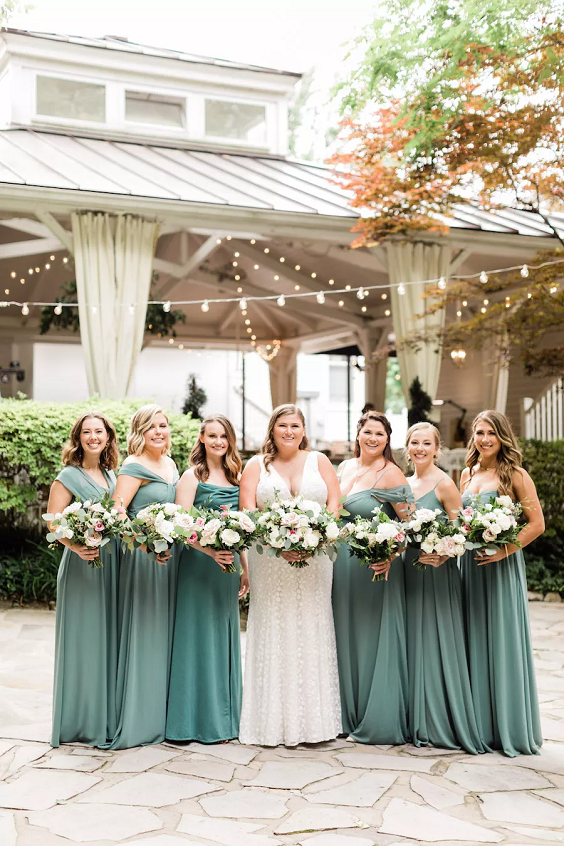 sage green bridesmaid dresses white bridal gown for navy blue wedding colors for 2025 navy blue and sage green