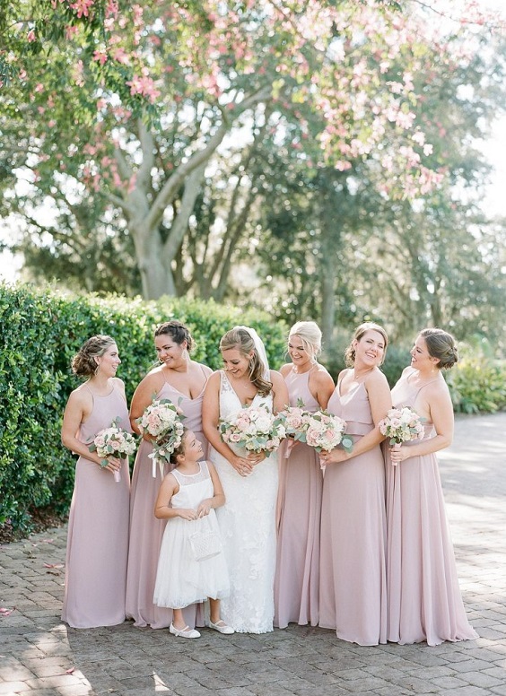 blush pink bridesmaid dresses white bridal gown for navy blue wedding colors for 2025 navy blue and blush pink