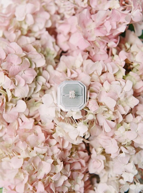 a sliver ring on the pink flowers for june wedding colors combos for 2025 light pink and pink