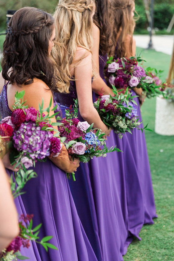 chalk violet bridesmaid dresses for april wedding colors combos for 2025 violet chalk violet and dahlia