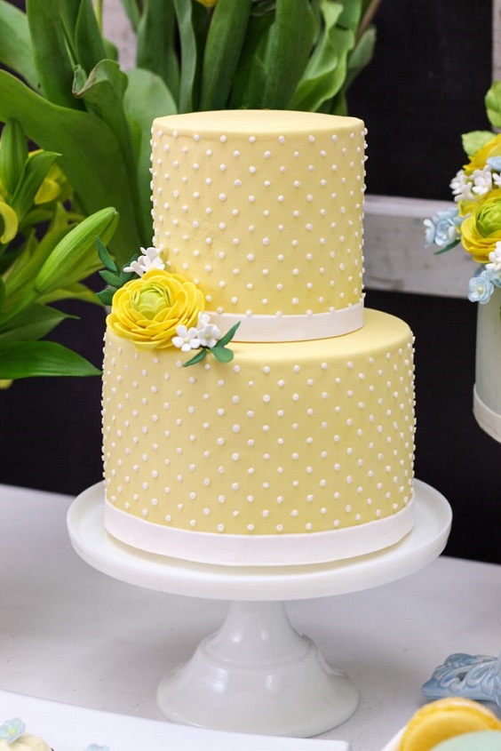 pastel wedding cake with yellow flowers for july wedding colors combos for 2025 pastel yellow and yellow