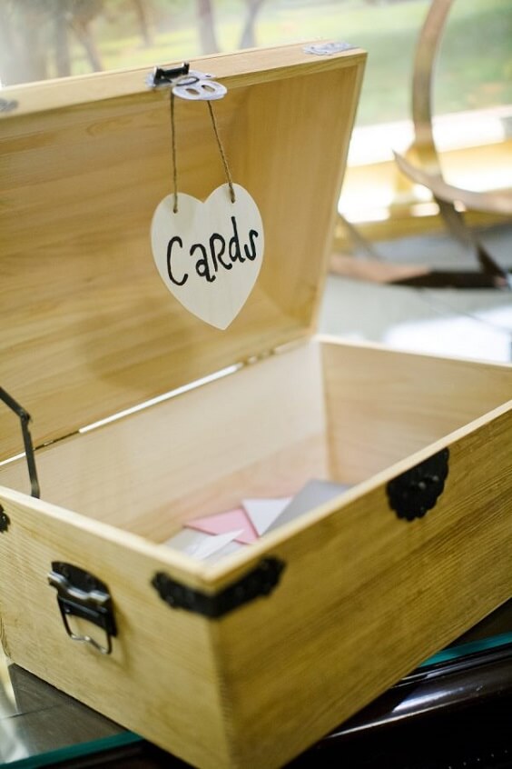 Cards Box for Neutral December Wedding