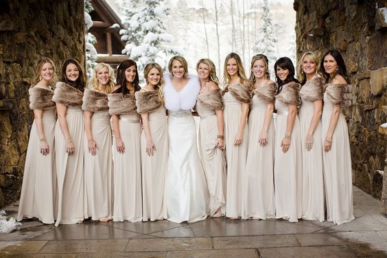 cream bridesmaid dresses