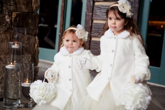 Flower Girls for Neutral December Wedding
