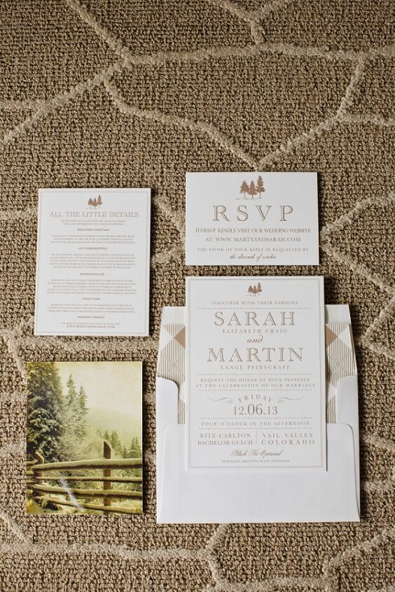 Wedding invitations for Neutral December Wedding