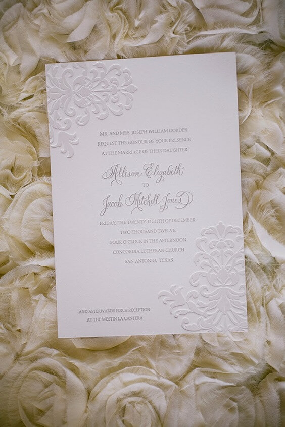 Wedding cake for Neutral December Wedding