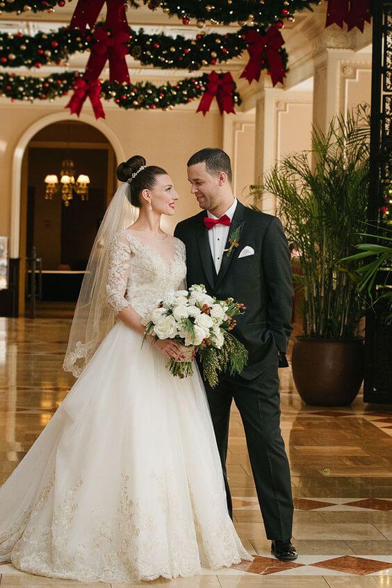 Groom suit for red, green and white wedding wedding