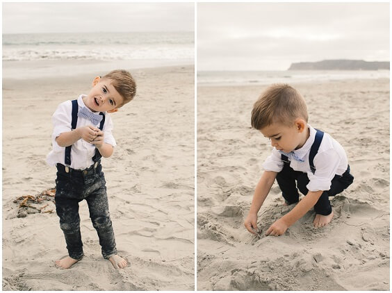 Ring Bearer for Dusty Blue and Blush Beach wedding