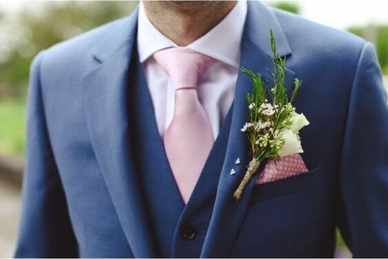Navy Groom for Dusty Rose and Navy Blue wedding