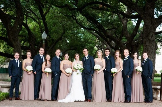 Navy blue top wedding party