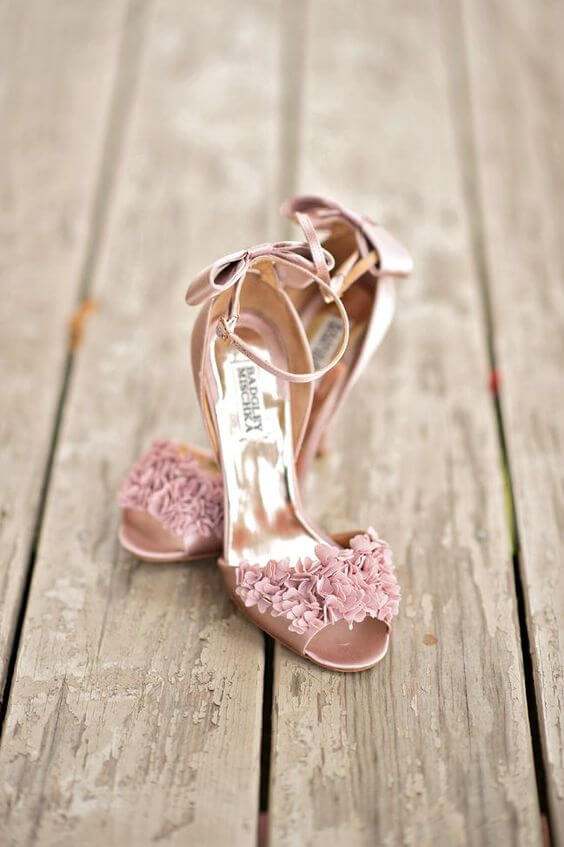Wedding shoes for Dusty Rose and Navy Blue wedding