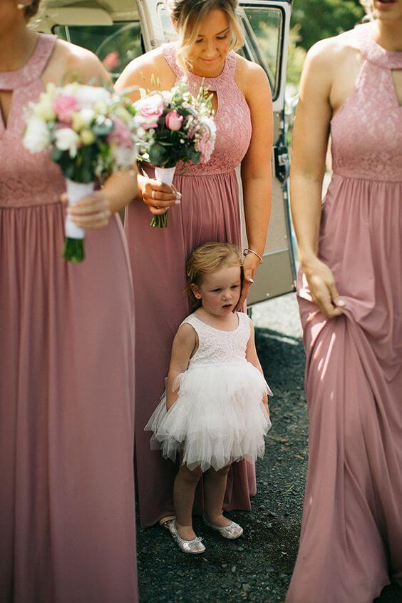 Bridesmaid dresses for Mauve March wedding