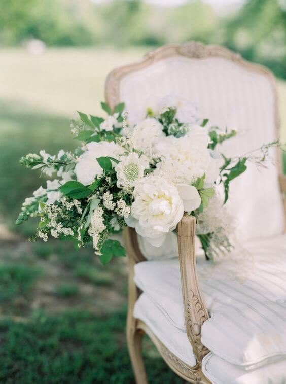 Wedding bouquets for Green and White wedding