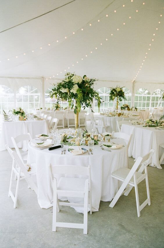 Refreshing Green And White Wedding Color Inspirations