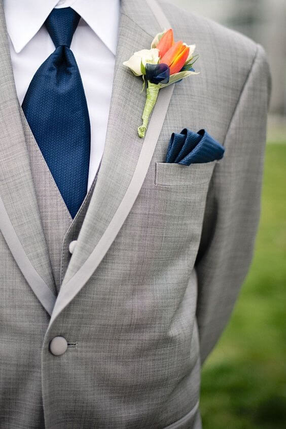 Groom for Navy and Grey Fall wedding