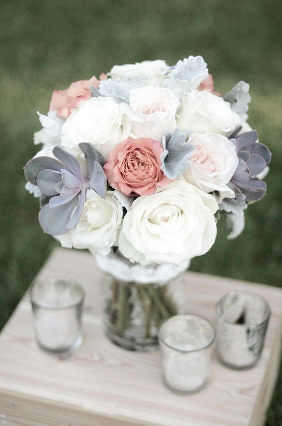 Wedding Centerpieces for Navy and Grey Fall wedding