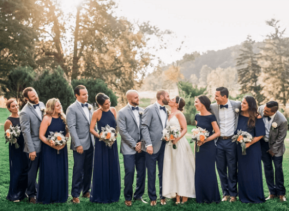 Popular Navy Blue and Grey Fall Wedding Color Inspirations - ColorsBridesmaid