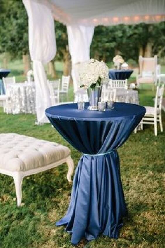 Wedding Table Decorations for Navy and Grey Fall wedding