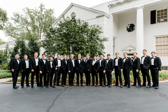 black groomsmens suits for fall dark green wedding