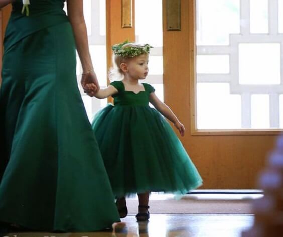 dark green flower girl dress for fall dark green wedding