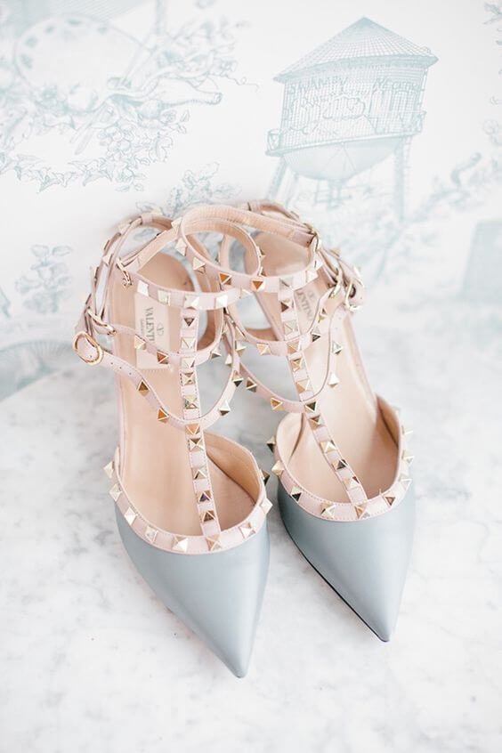 ice blue and light pink wedding heels for spring ice blue wedding