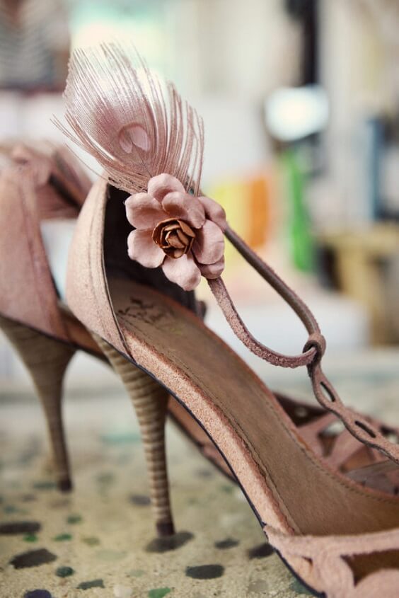 dusty rose heels wedding