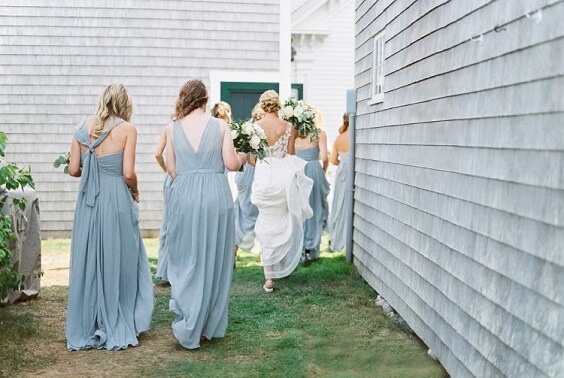 dusty blue bridesmaid dresses for spring dusty blue wedding 2