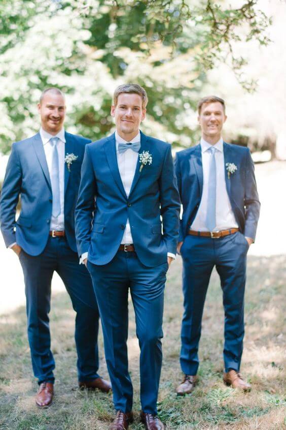 Navy Suits for Blue August wedding