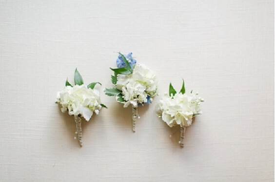 Wedding corsages for Blue August wedding