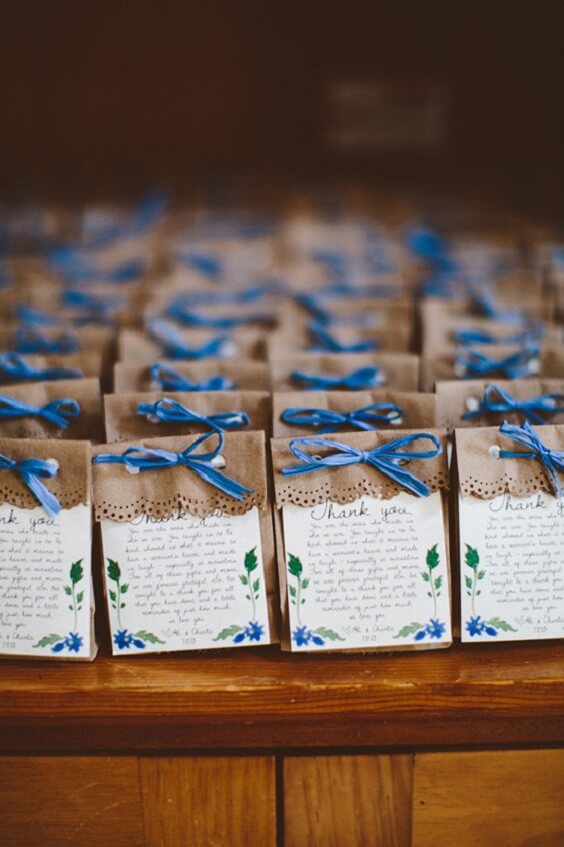 Wedding gifts for Blue August wedding