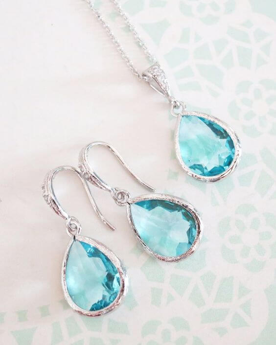 Jewelry for Blue and Pink Summer wedding