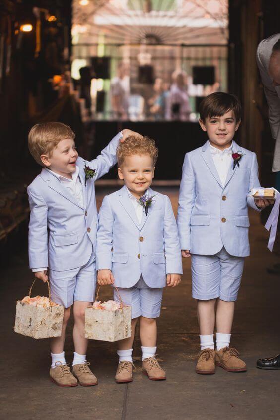 Ring bearers for Blue and Pink Summer wedding