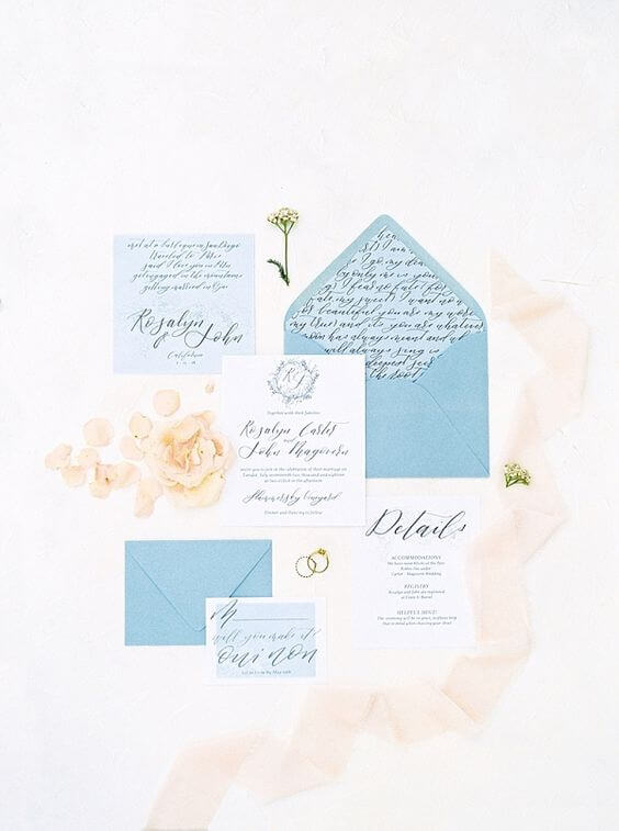 Wedding bouquets for Blue and Pink Summer wedding