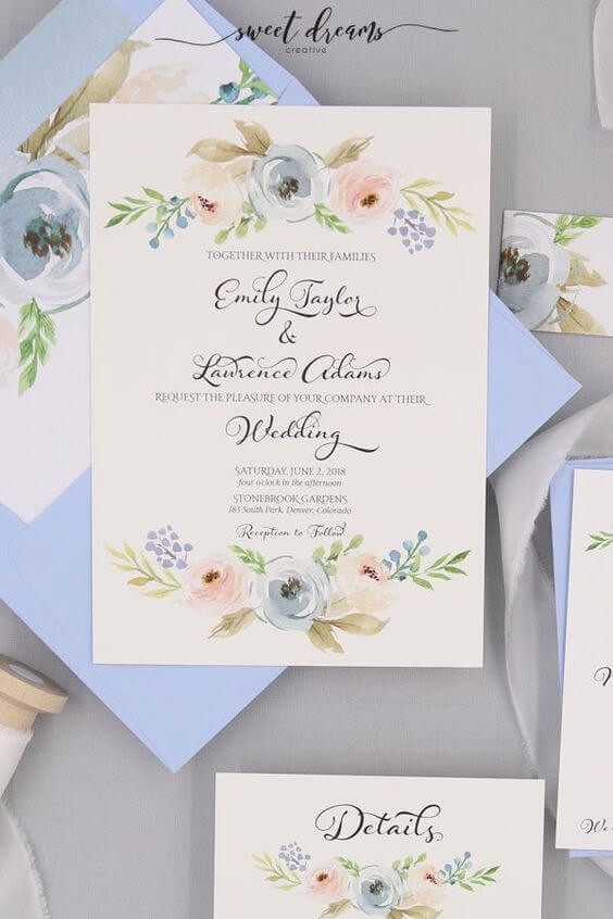 Wedding bouquets for Blue and Pink Summer wedding