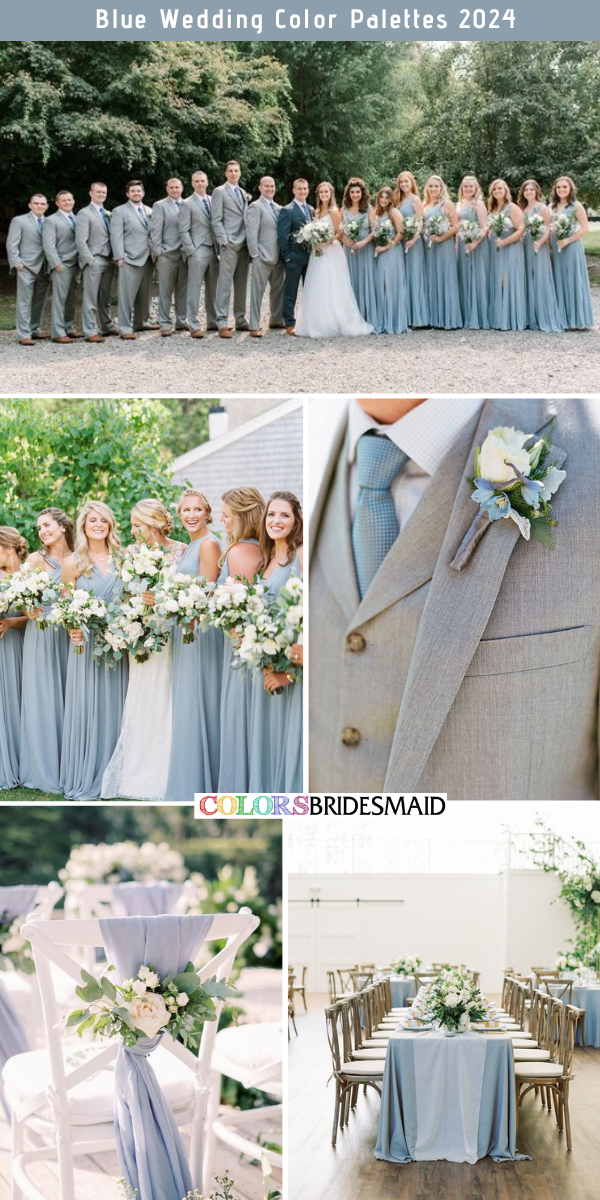 7 Popular Blue Wedding Color Palettes for 2024 - Dusty Blue