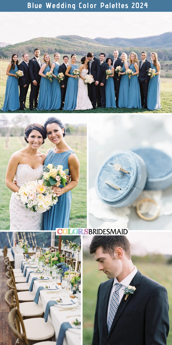 7 Popular Blue Wedding Color Palettes for 2024 - French Blue