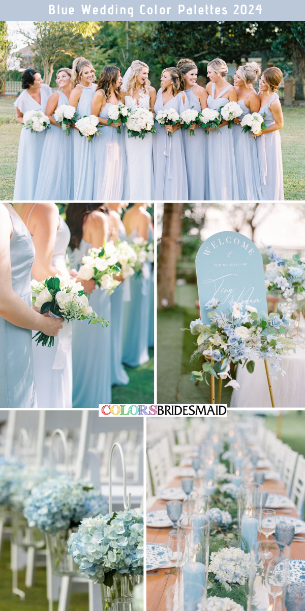 7 Popular Blue Wedding Color Palettes for 2024 - Light Blue