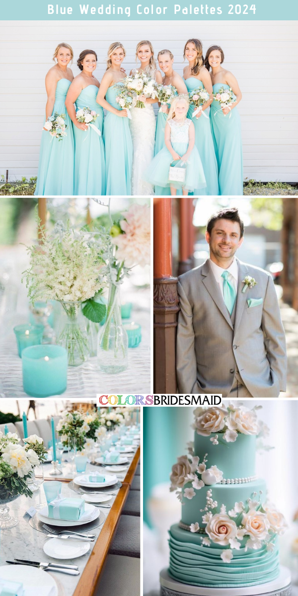 7 Popular Blue Wedding Color Palettes for 2024 - Tiffany Blue