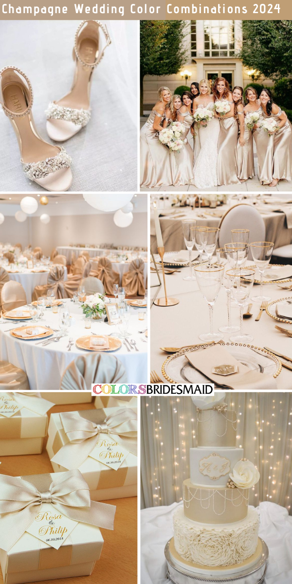 8 Elegant Champagne Wedding Color Combos for 2024 - Champagne + Gold
