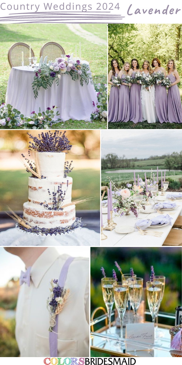 Top 8 Country Wedding Colors for 2024 - Lavender