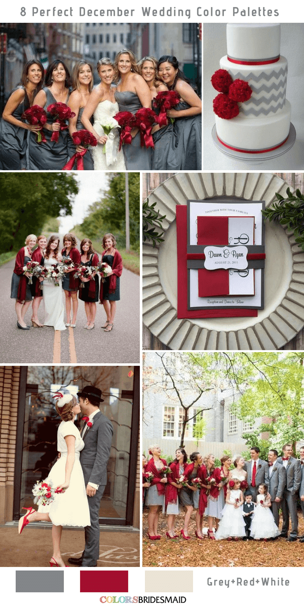 8 Perfect December Wedding Color Palettes Ideas - ColorsBridesmaid