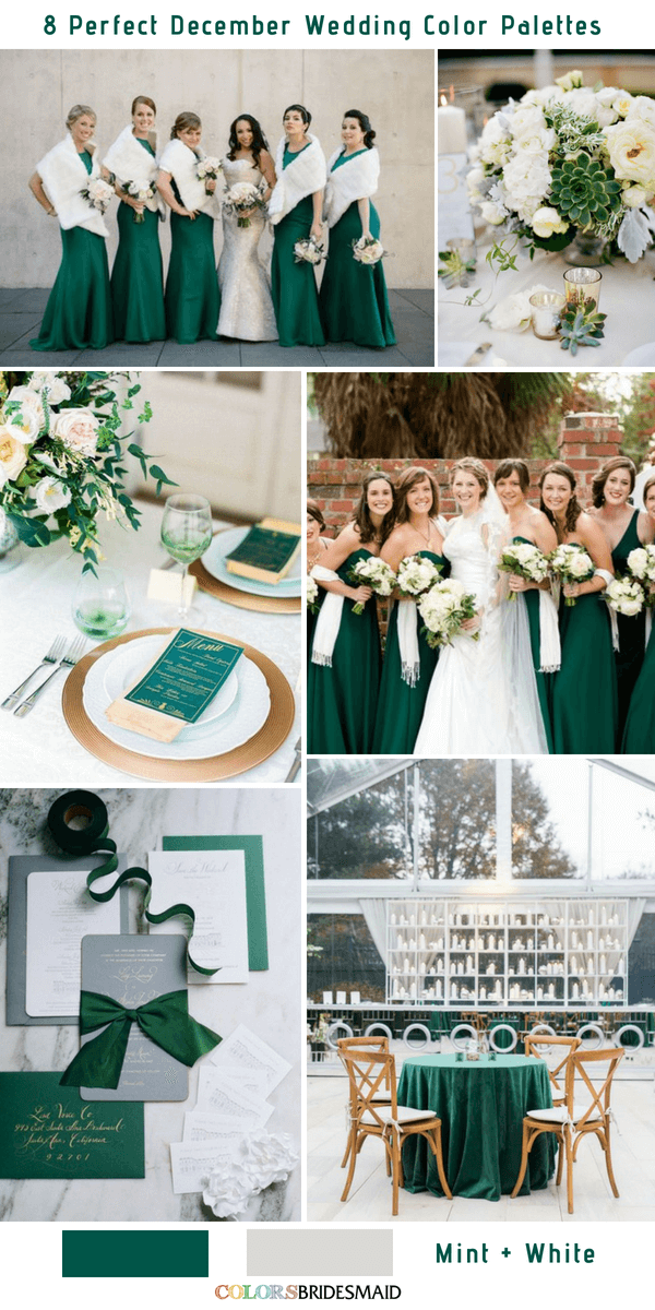 8 Perfect December Wedding Color Palettes Ideas - ColorsBridesmaid