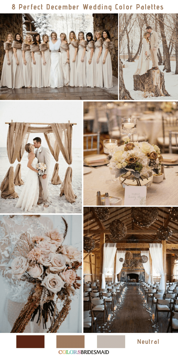 8 Perfect December Wedding Color Palettes Ideas - ColorsBridesmaid