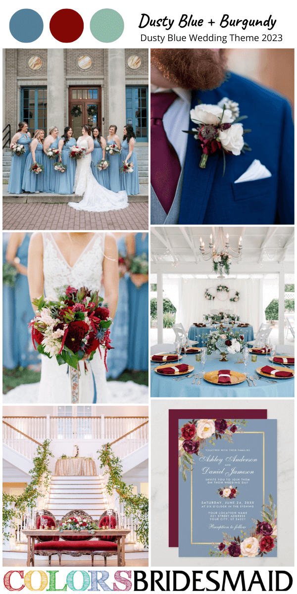 top 8 dusty blue wedding themes for 2023 dusty blue and burgundy