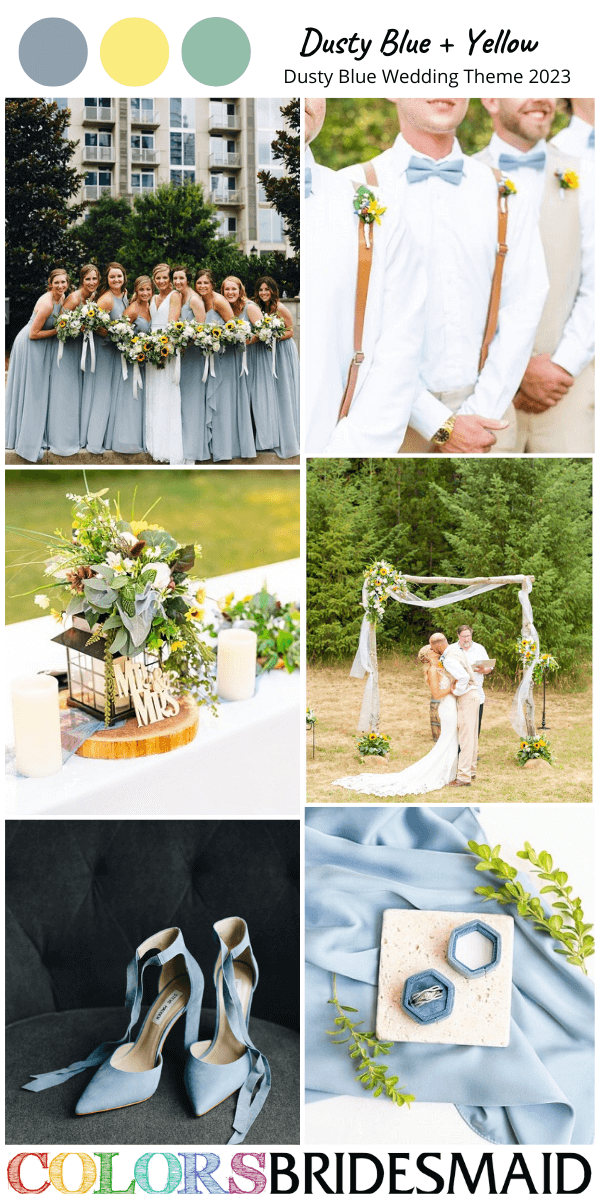 top 8 dusty blue wedding themes for 2023 dusty blue and yellow