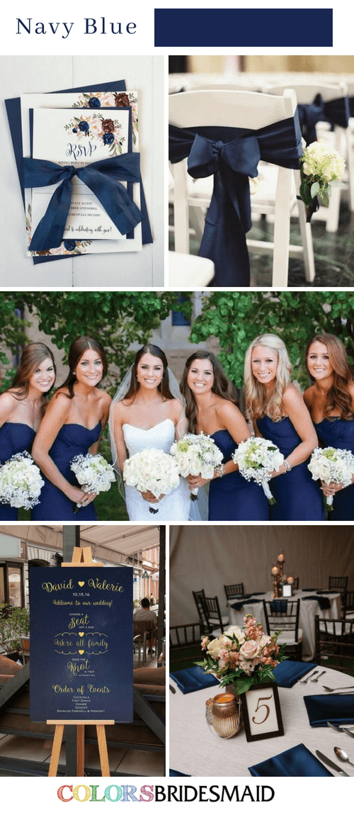 Fall wedding colors navy blue