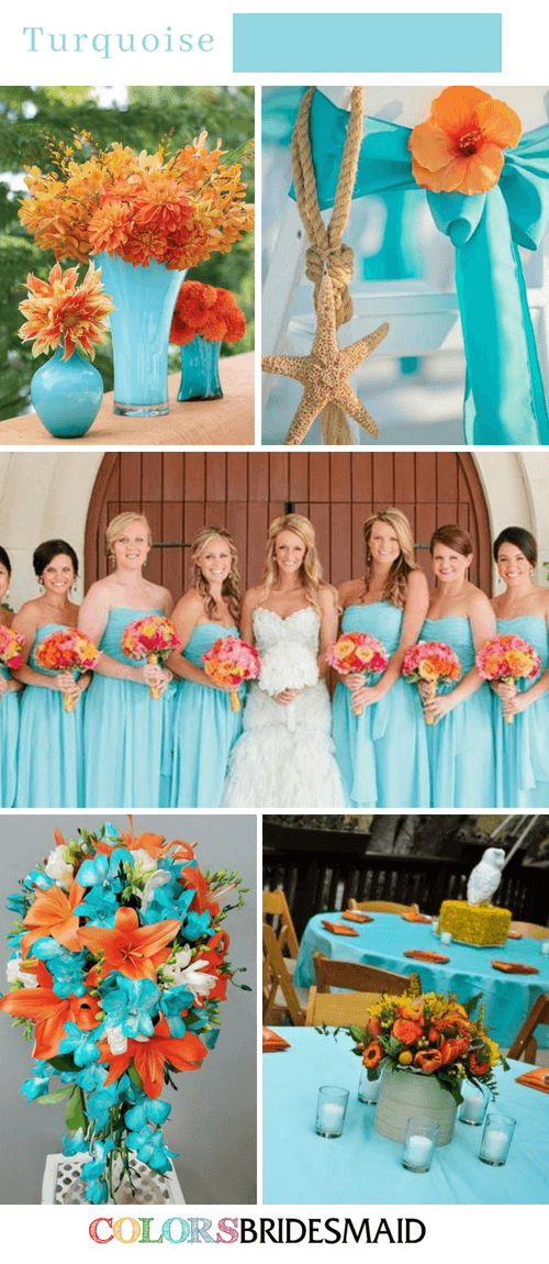 Fall wedding colors turquoise